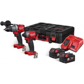 Milwaukee Power Tools M18 FPP2L2-502P Fuel Powerpack Twin Pack 18V 2 x 5.0Ah Li-ion