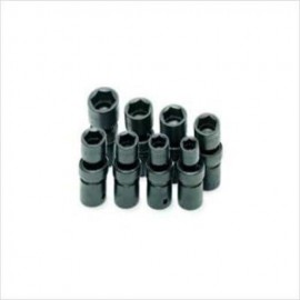 SK Hand Tools 34301 8-Piece 1/2-Inch Drive 6 Point Swivel Fractional Impact Socket Set