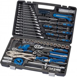 Draper 08627 Tool Kit with Storage Case, (100 Piece), Blue and Black