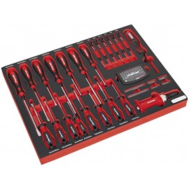 Sealey Tbtp04 Tool Tray with Screwdriver Set 72Pc