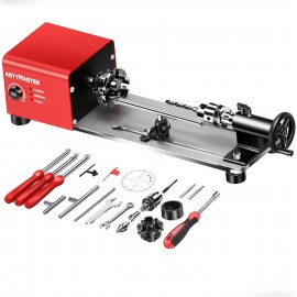 ArtyMaster Mini Lathe, 24VDC Mini Wood Lathe Tools Milling Machine Accessories, Infinitely Variable Speed, Ideal for DIY Woodworking and Wood Drilling