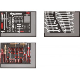 GEDORE Red Tool Set in Foam Modules, 129 Pieces