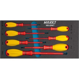 HAZET 163-229/7 Slot Cross Recess PH Profile VDE Screwdriver Set - Multi-Colour