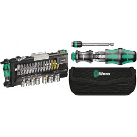 Wera Tool-Check Plus Mini Bit Ratchet, Socket, Screwdriver & Bit Set, 39pc, 05056490001 & Compact Tool Set Kraftform 20 with Pouch, SL/PH/PZ, 7 Pieces