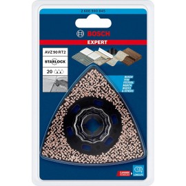 Bosch Professional 10x Expert Sanding Plate AVZ 90 RT2 Multitool Blades (for Mortar, Ø 90 mm, Grit 20, Accessory Multitool)