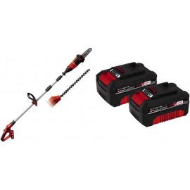 Einhell Power X-Change 18V Cordless Multifunctional Garden Tool With Battery and Charger & Power X-Change 18V, 4.0Ah Lithium-Ion Battery Twin Pack -- 2 x 4,0Ah Batteries Universally