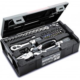 Matador Socket Spanner Set & Bit Set L-Boxx Mini Tool Box Socket Spanner Set 1/4 Inch with Ratchet 61-Piece Tool Box Matador Tool No. 81452115