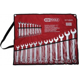 KS Tools 517.0043 CLASSIC Combination spanners set, offset, 21 pcs 6-32mm