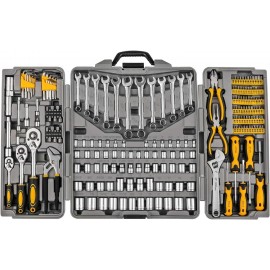 205 Piece Mechanics Tool Set, Socket Wrench Auto Repair Tool Pliers Combination Mixed Hand Tool Set Kit with Box Organizer Storage Case