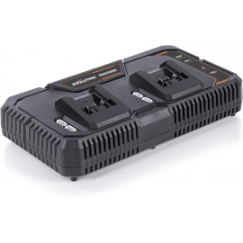 Evolution Power Tools Multi Charger for Lithium Ion Battery Pack, Black/Orange, Dual (108-0001A)