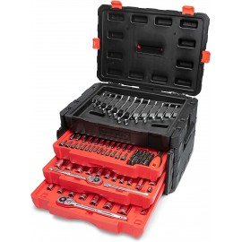 Crescent 229 Piece 1/4, 3/8 & 1/2 Drive Mechanics Hand Tool Set with 3 Drawer Storage Case - CTK229C