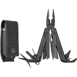 LEATHERMAN Wave Plus - The multi-tool for any task, 18 multipurpose tools with lockable blades for camping, DIY and outdoor adventures made in the USA in black with Molle holster