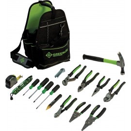 Greenlee - Open Tool Carrier Kit (17 Pc), Professional Hand Tools (0159-17ELEC)