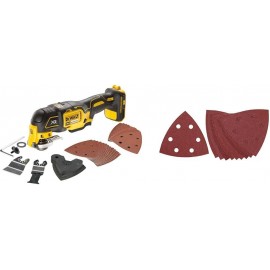 DEWALT DCS355N-XJ Oscillating Multi-Tool 18V Li-Ion Cordless Brushless Battery Powered, Large & DT3091-QZ DT3091-QZ-Hojas lija de detalle