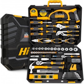 Hi-Spec 122-Piece Metric Auto Mechanics Tool Kit Set. Perfect for Car, Bike Repair & Maintenance. Comprehensive Hand Tool Set