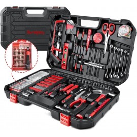 Sundpey Home Tool Kit 300-Pcs - Household Auto Repair Tool Set - Complete General Hand Tool Kits for Handyman & Precision Screwdriver Set & Wire Stripper & Metric Hex Key & Tool box Case for Men Women