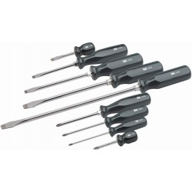 SK Hand Tools 86006 SureGrip Combination Screwdriver Set, 9-Piece