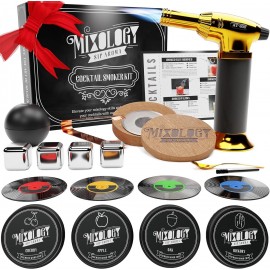 Cocktail Smoker Kit with Torch - 4 Flavor Wood Chips, Old Fashioned Co