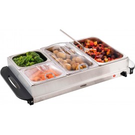 Cooks Professional 4-Section Buffet Warmer | 7.2 Litre Capacity with H