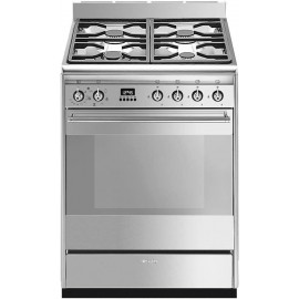 Smeg Concert 60cm Dual Fuel Cooker - Stainless Steel