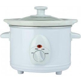 STATUS Austin Round Slow Cooker | 1.5L Slow Cooker Small | 120W White