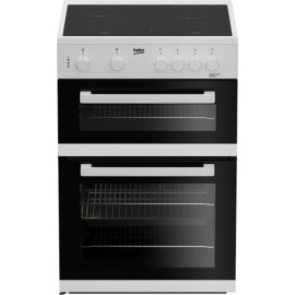 Beko ETC611W 60cm Oven Electric Cooker with Ceramic Hob - White, (Pack