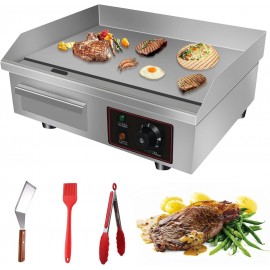 110V 3000W 22 Commercial Electric Countertop Griddle Flat Top Grill Ho