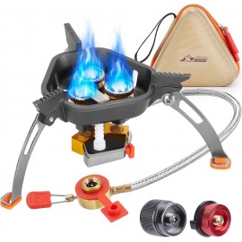 WADEO 7200W Windproof Camping Stove, Camping Gas Stove with Piezo Igni