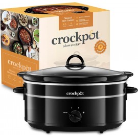 Crock-Pot SCV655B Slow Cooker, Aluminium, 300 W, 6.5 liters, Black