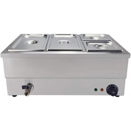 TAIMIKO Commercial Electric Food Warmer Stainless Steel Bain Marie Buf