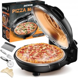 Upgrade Pizza Oven, 12 Inch Electric Pizza Oven Indoor, 1200W Portable