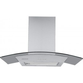 Cookology Curved Glass Chimney Cooker Hood, Energy A Rated Wall Mounte