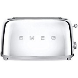 Smeg TSF02SSUS 50's Retro Style Aesthetic 4 Slice Toaster, Chrome