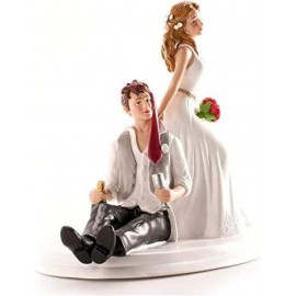 dekora 305133 Brautpaar Drunken Bride and Groom Figurine for Wedding C