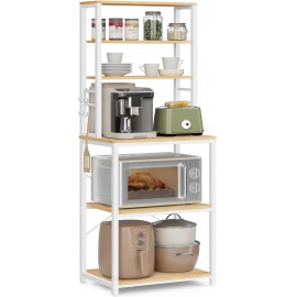 VASAGLE Kitchen Storage Rack, Coffee Bar, Baker’s Rack, Total 6 Shelve