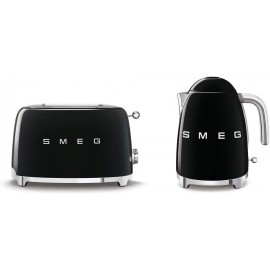 Smeg KLF03BLUK 1.7Ltr - 3kw Stainless Steel Kettle and TSF01BLUK 2 Sli