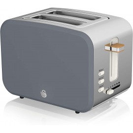 Swan ST14610GRYN Nordic 2-Slice Toaster with Defrost/Reheat/Cancel Fun