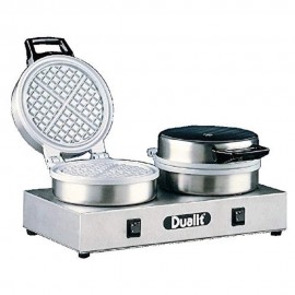 Dualit 74002 Waffle Iron, Silver, 190(H)x 400(W)x 220(D)mm