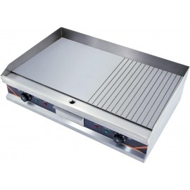 DULNICE Commercial Electric Griddle, 73cm Large Stainless Steel Counte