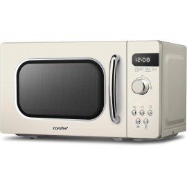 COMFEE' Retro Style 800w 20L Microwave Oven with 8 Auto Menus, 5 Cooki