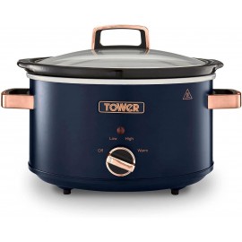 Tower T16042MNB Cavaletto 3.5 Litre Slow Cooker with 3 Heat Settings,