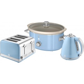 Swan Retro Kitchen Set, 1.5L Fast Boil Kettle & 4 Slice Toaster & 3.5L