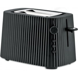 Alessi MDL08 B/UK Toaster, Plastic, Black