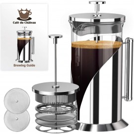 Cafe Du Chateau Stainless Steel French Press Coffee Maker - 34oz Versa