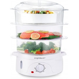 Aigostar 3 Tier Food Steamer, Electric Vegetable Steamer with BPA Free