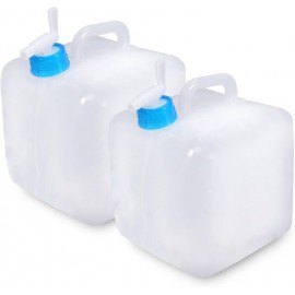 2 Pack Collapsible Water Container with Spigot 2.6 Gallon, Foldable Ca