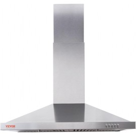 VEVOR TD1775Y-AC-I1 Wall Mount Range Hood Ducted Kitchen Stove Vent, S