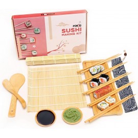 Sushi Making Kit 13 pcs - Easy to Wash kit Includes 2 Sushi Rolling Ma