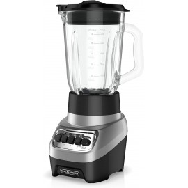 BLACK+DECKER PowerCrush Countertop Blender, BL1230SG, 6-Cup Glass Jar,