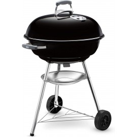 Weber Compact Kettle Charcoal Grill Barbecue, 57cm | BBQ Grill with Li